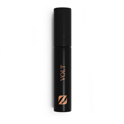 Vaporizador de viaje negro Olfazeta by Chogan Volt, nombre y logo Z cobrizos sobre fondo blanco