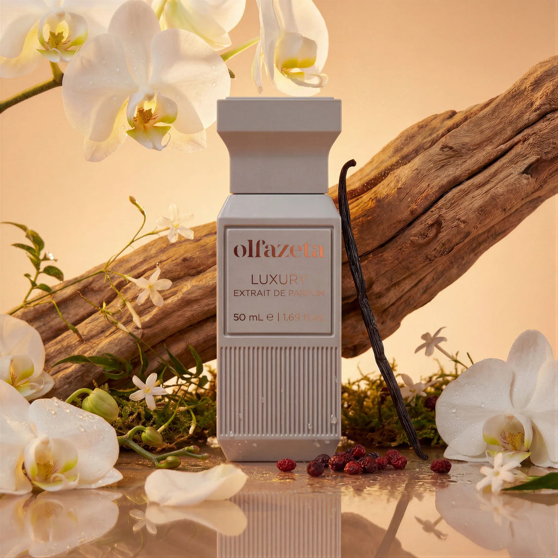 Olfazeta Luxury extrato de perfume frasco branco